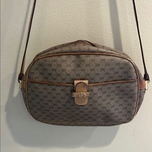 Vintage Gucci Brown Logo Crossover Bag